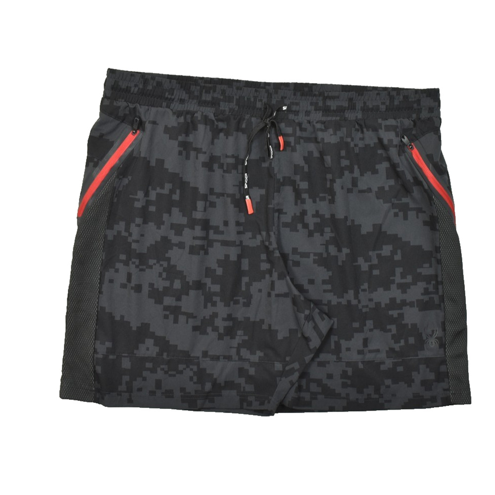 Spyder Active XXL Gray Digital Camo Performance Athletic Gym Shorts Men's 2XL